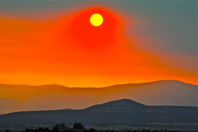 Un tramonto speciale sulle colline del New Mexico